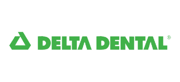 Delta Dental logo in green with triangular symbol and company name text