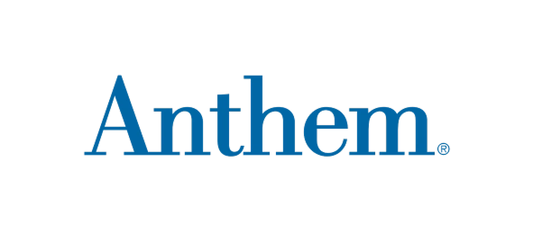 Anthem logo in blue text on white background